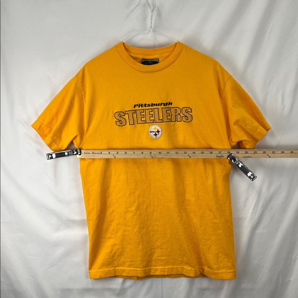 Antigua - Steelers TShirt - 100% Cotton - Black and Gold - Medium - Embroidered - Picture 5 of 7